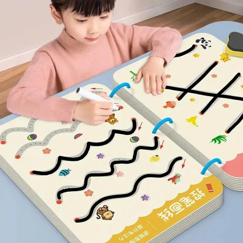 64 Pages Premium Reusable Tracing Book + 2 Markers & Eraser – gallery 3