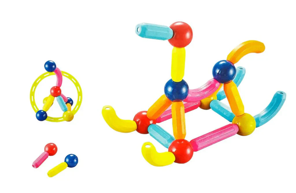 64 Pieces DIY 3D Model Magnetic Stick and Ball Construction Set – gallery 7