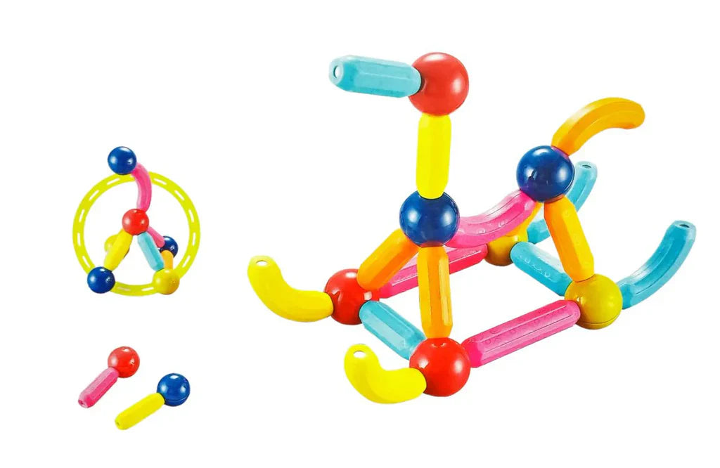 64 Pieces DIY 3D Model Magnetic Stick and Ball Construction Set – gallery 8