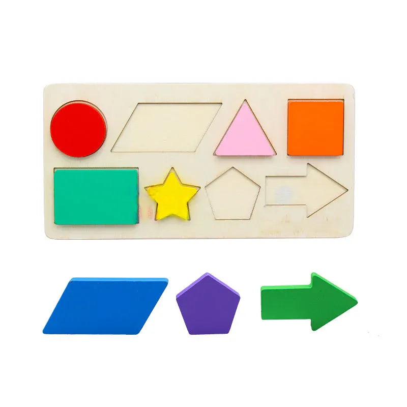8 Pcs Geometry Shapes Puzzle Board – gallery 3