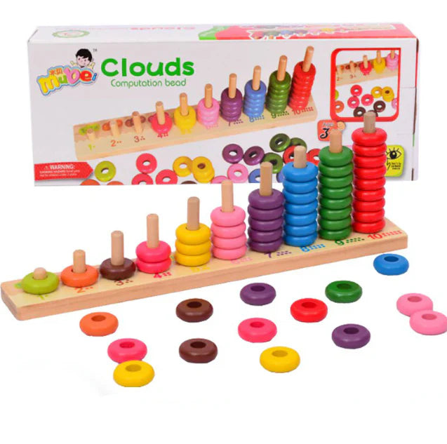 Cloud Computation Bead Wooden Toy – gallery 1