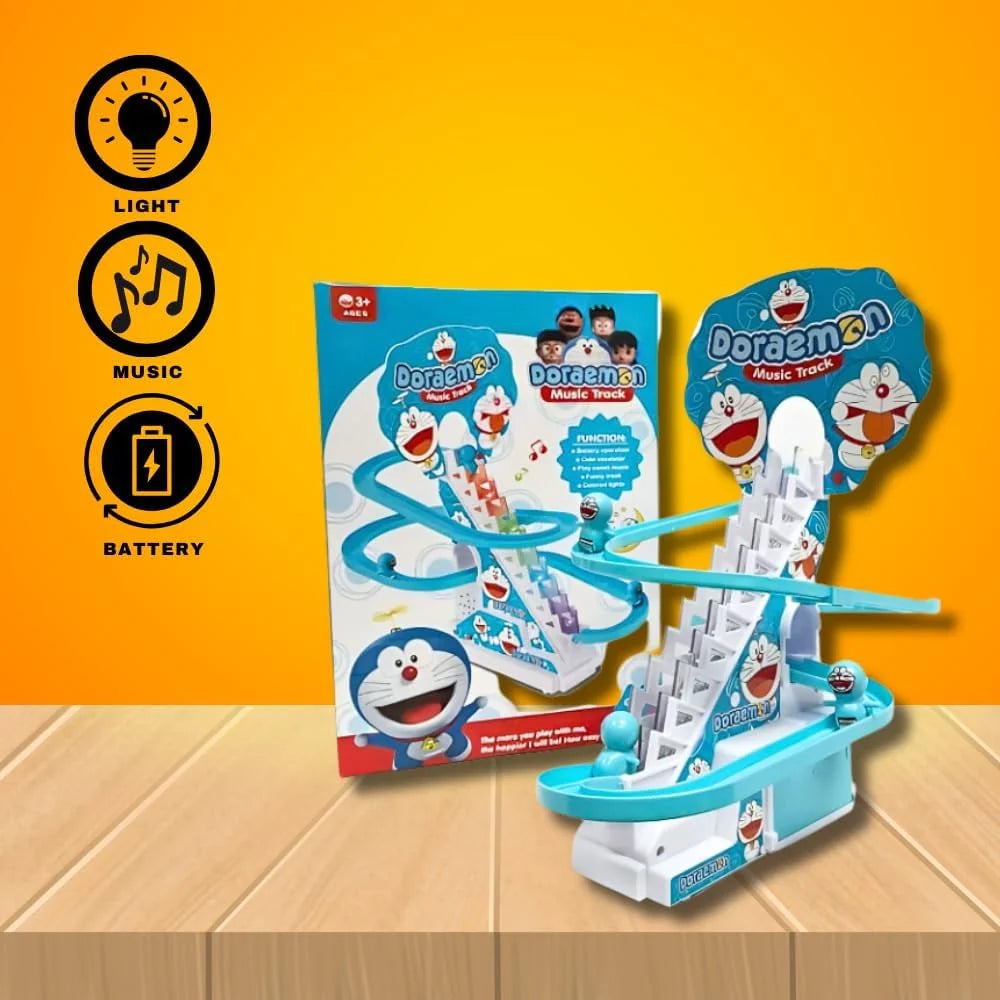 Electric Doraemon Slide Racing Track Set With Lights & Music – gallery 3