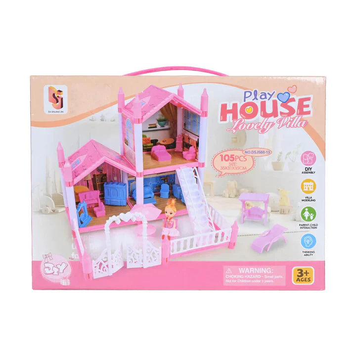 Lovely Villa Doll Play House 86 Pcs – gallery 3