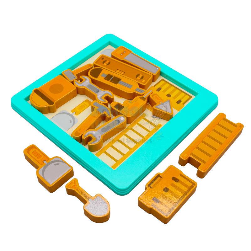 Montessori Wooden Tool Kit Jigsaw Puzzle Board – gallery 3