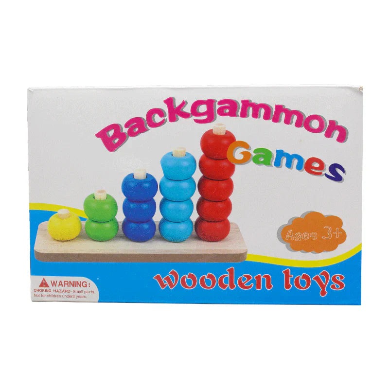 Multicolor Wooden Backgammon Game – gallery 4