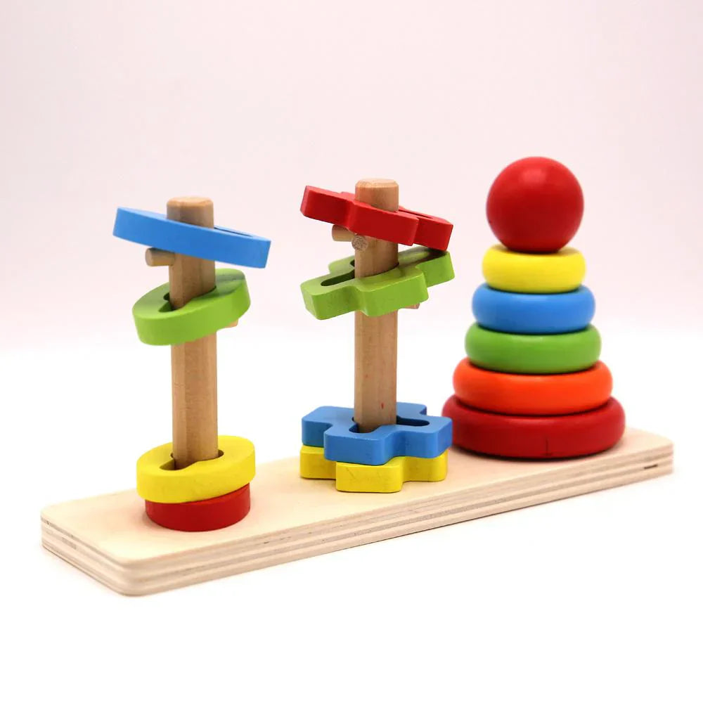 Rainbow Three Column Tower Shape Educational Toys – gallery 2