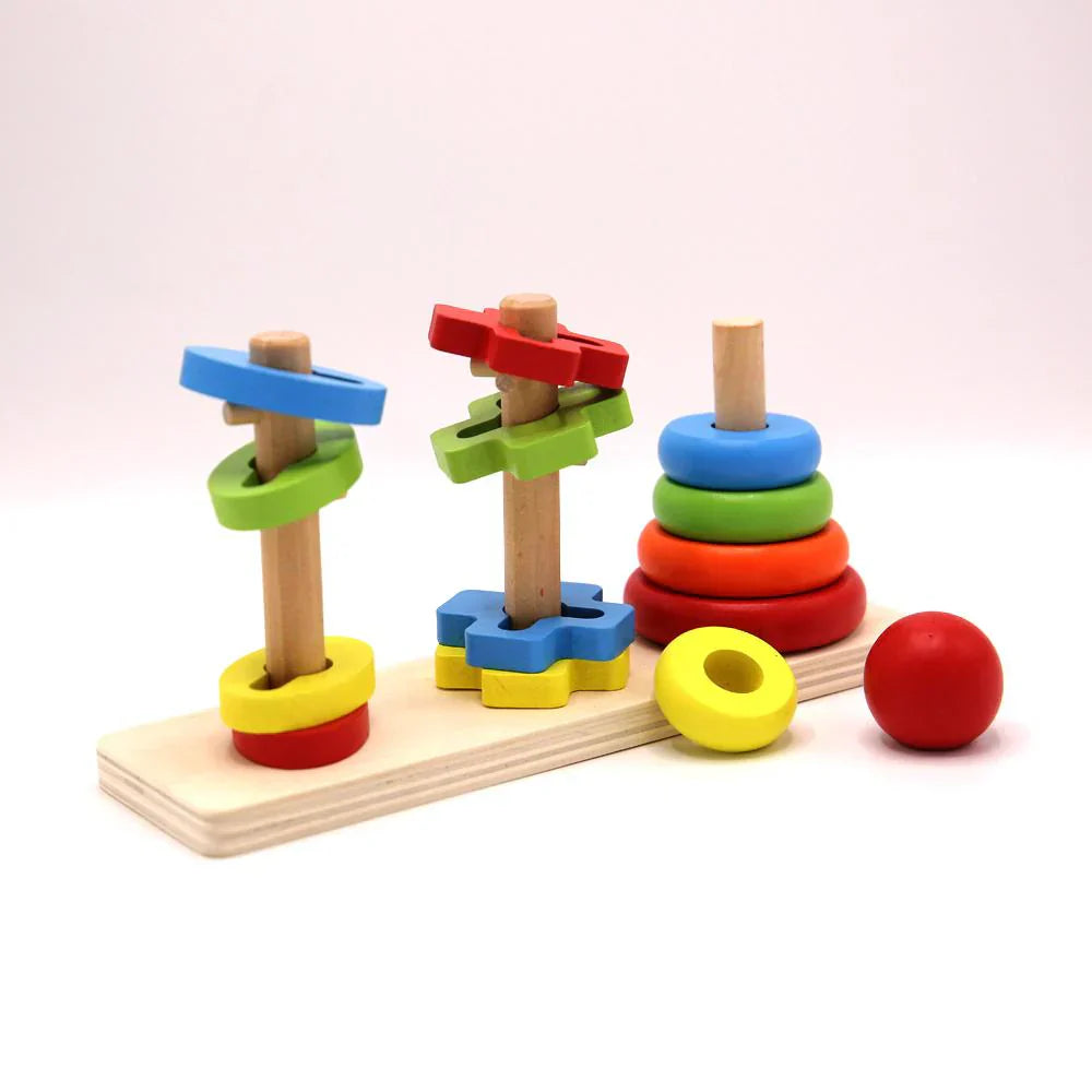 Rainbow Three Column Tower Shape Educational Toys – gallery 3