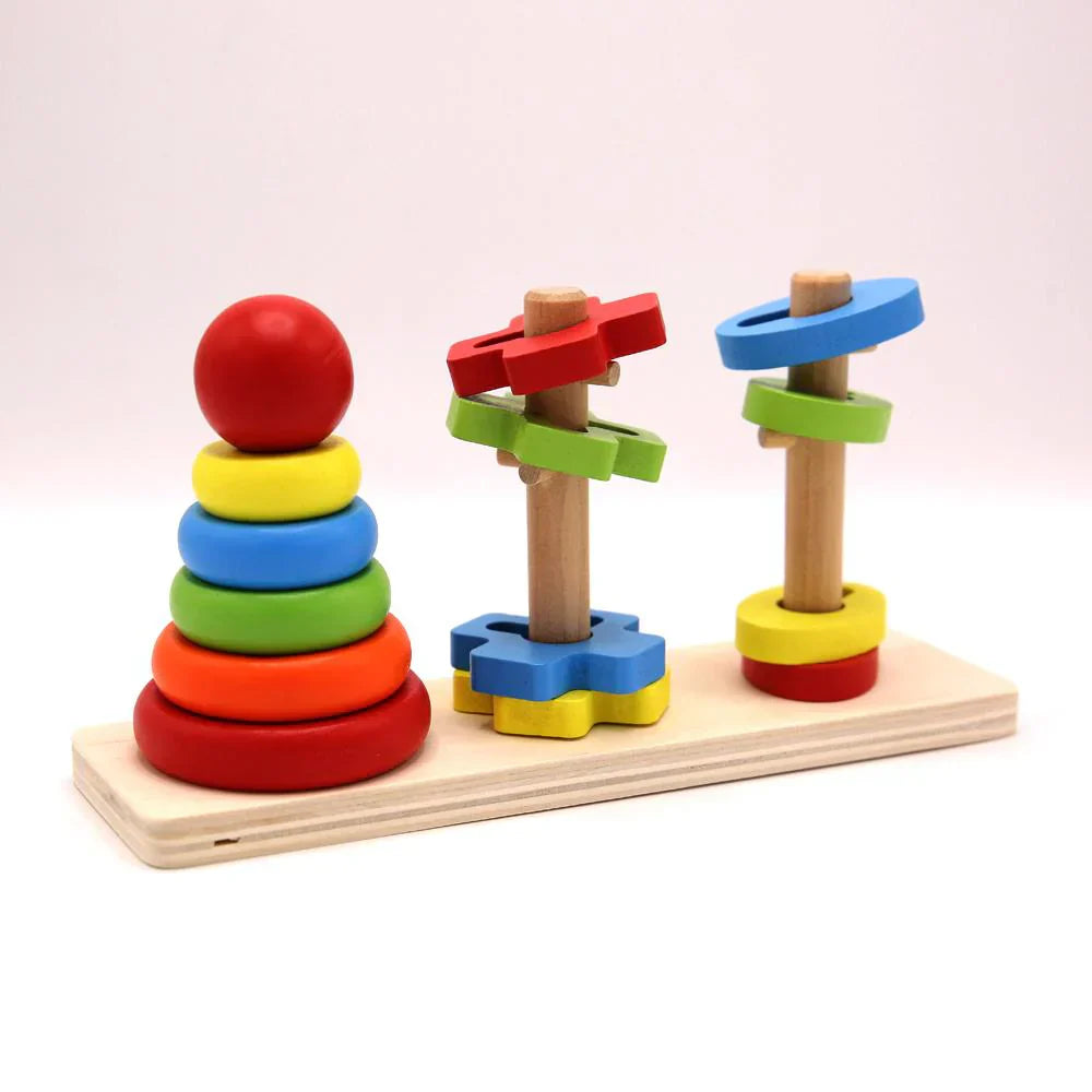 Rainbow Three Column Tower Shape Educational Toys – gallery 5