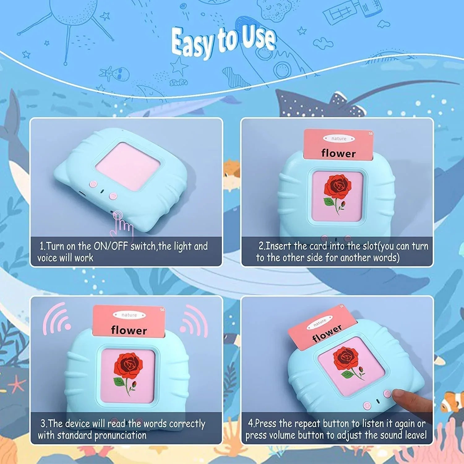 Talking Flash Card Educational Game Set for Preschool Kids – gallery 7