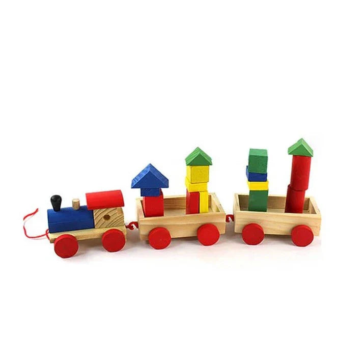 The Three Section Train Blocks Wooden Toy – gallery 1