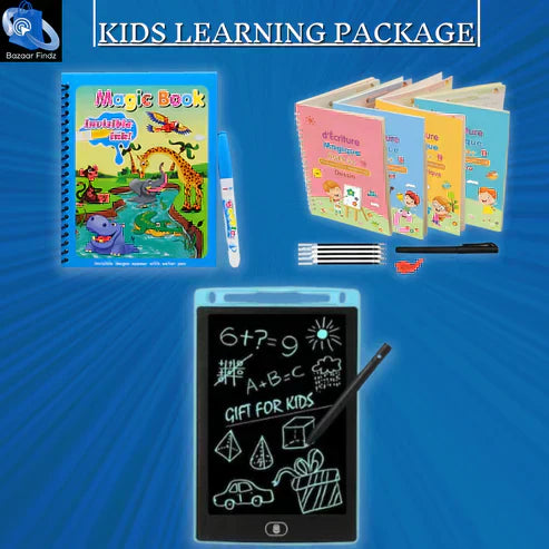 Three In One Kids Learning Deal (Sank Magic Book + Water Magic Book + 8. 5 Inches Writing Tablet) – gallery 2