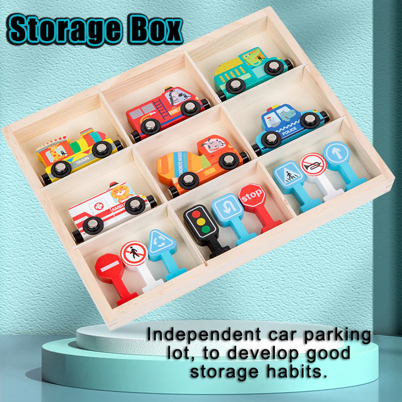 Traffic Magnetic Teaching Vehicle Wooden Train – gallery 4