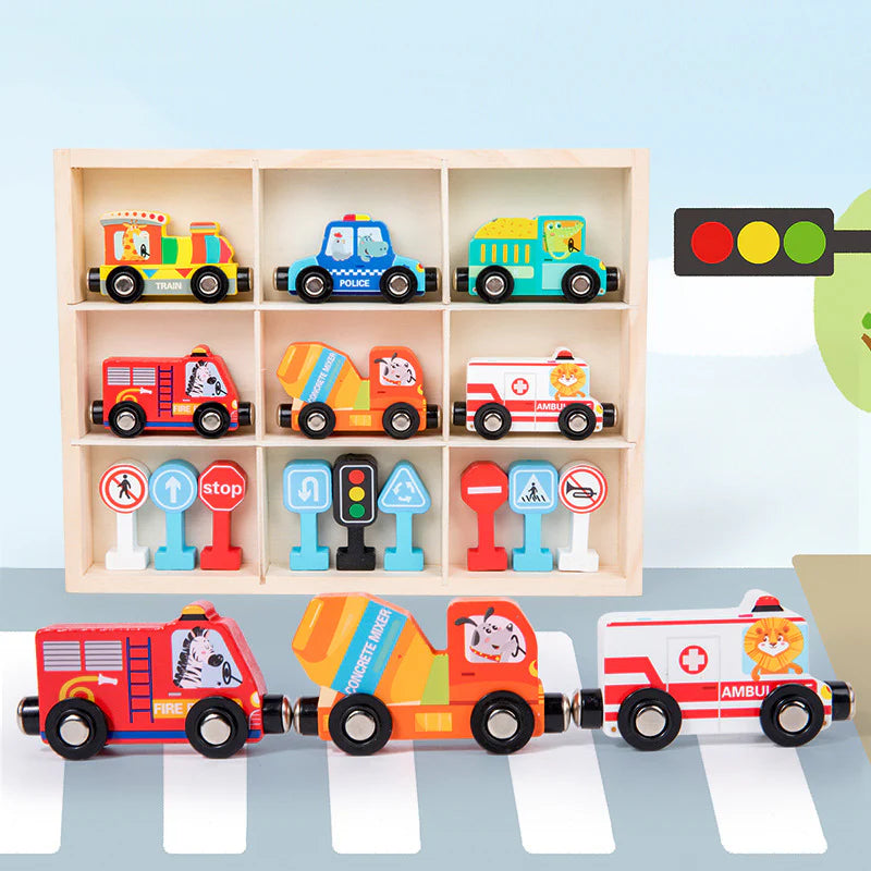 Traffic Magnetic Teaching Vehicle Wooden Train – gallery 7