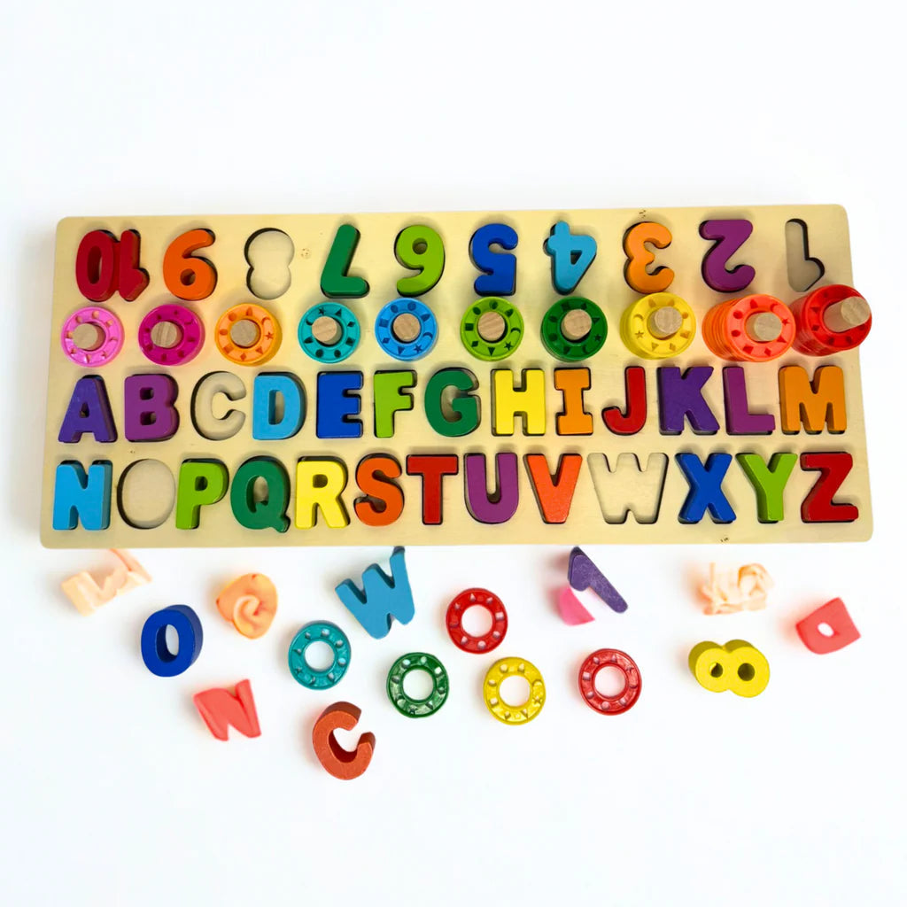 Wooden 3 in 1 Alphanumeric Pairing Toy – gallery 3