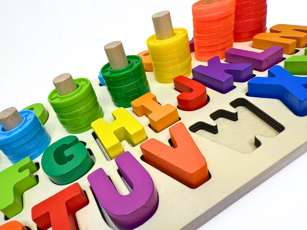 Wooden 3 in 1 Alphanumeric Pairing Toy – gallery 4