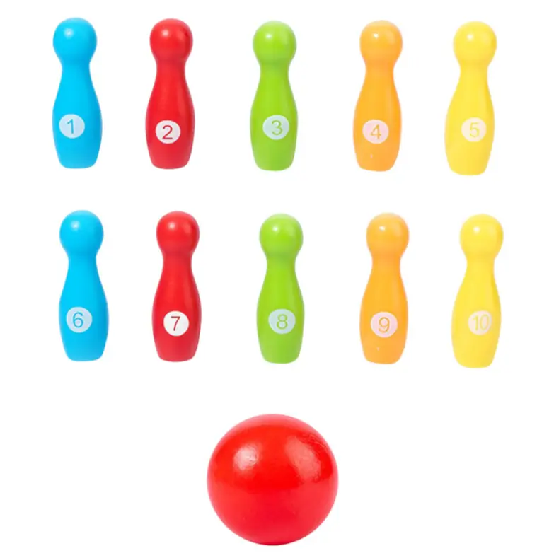 Wooden Bowling Spill Game for Kids – gallery 2