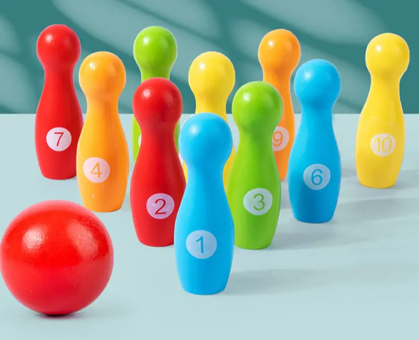 Wooden Bowling Spill Game for Kids – gallery 1