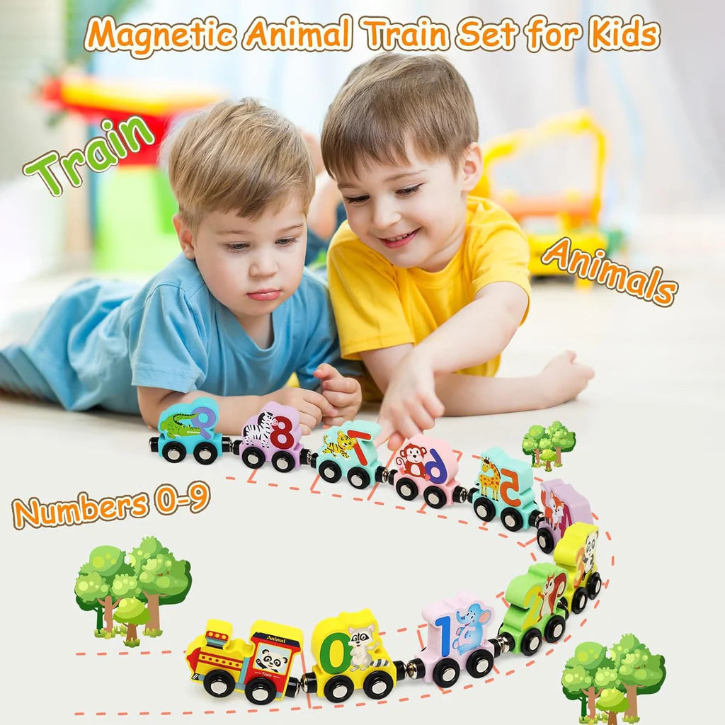 Wooden Magnetic Animal Number Train – gallery 3