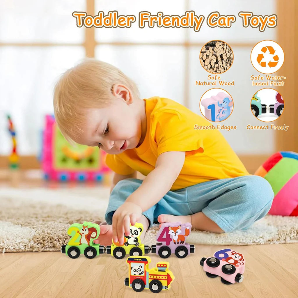 Wooden Magnetic Animal Number Train – gallery 4