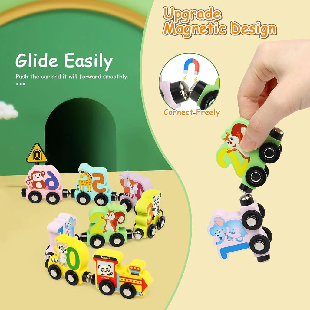 Wooden Magnetic Animal Number Train – gallery 5