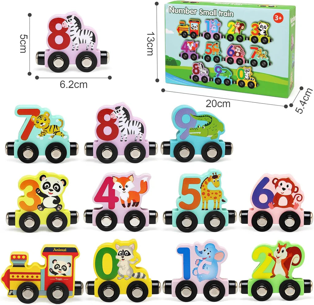 Wooden Magnetic Animal Number Train – gallery 6