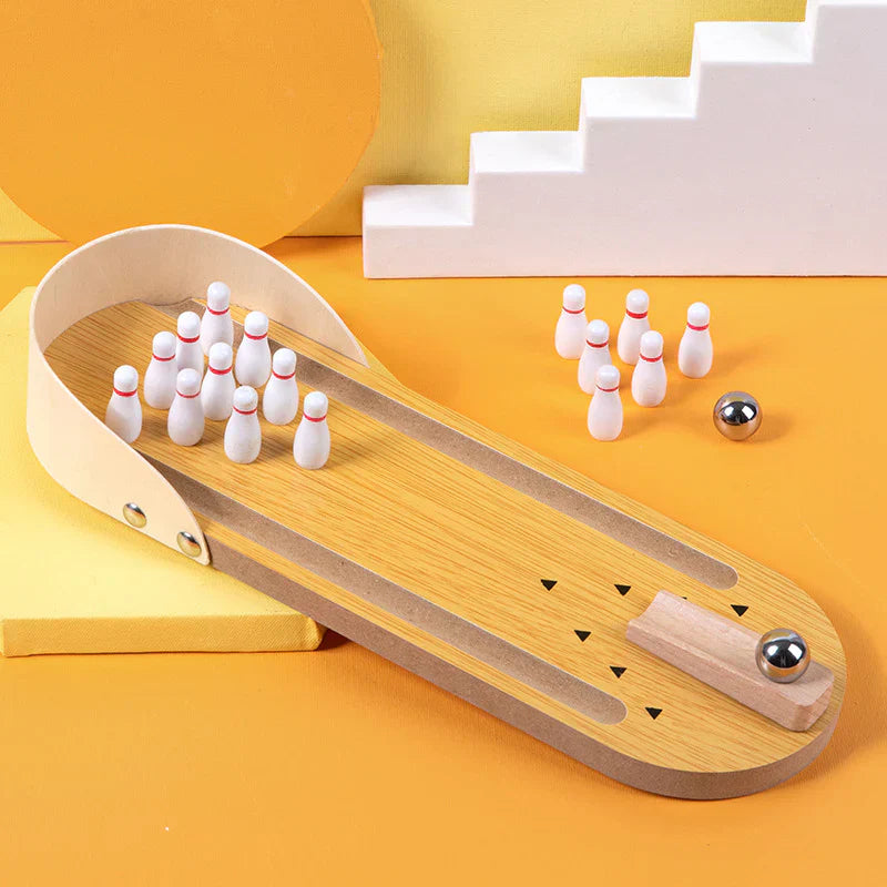 Wooden Mini Bowling Spil Game – gallery 2