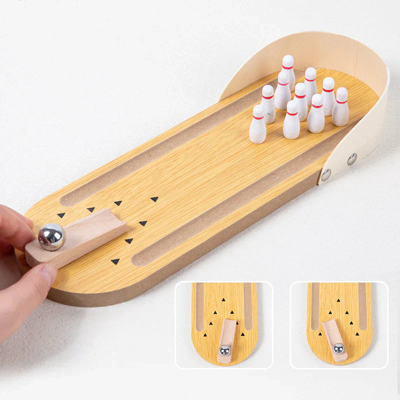Wooden Mini Bowling Spil Game – gallery 5