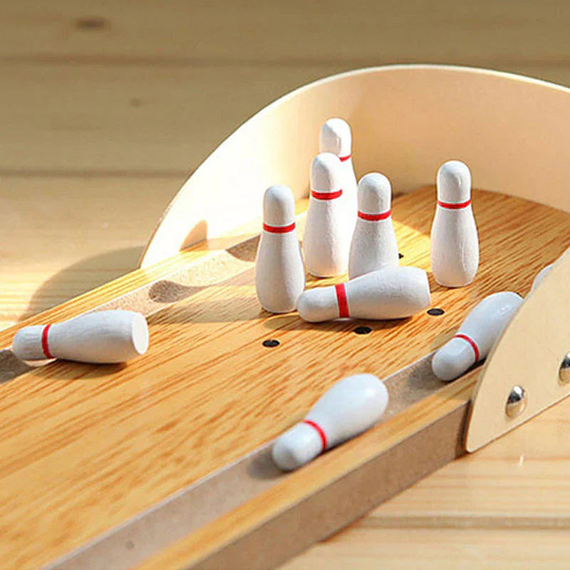 Wooden Mini Bowling Spil Game – gallery 7