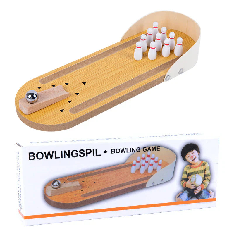 Wooden Mini Bowling Spil Game – gallery 9